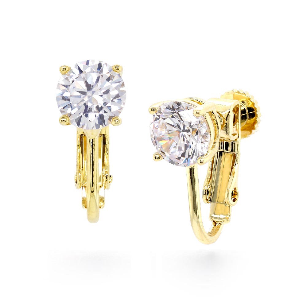 イヤリング ダイヤモンド cz プラチナ 18K 加工 ノンホールピアス アレルギー対応 ブランド | ニューヨークからの贈り物 | 03