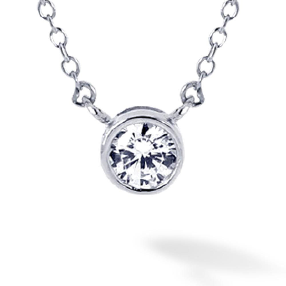 ネックレス レディース ダイヤモンド Cz プラチナ 18金 加工 一粒ネックレス プレゼント 女性 ブランド P130 ニューヨークからの贈り物 通販 Yahoo ショッピング