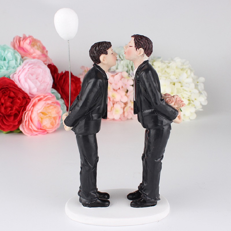 ウェディング ケーキトッパー 結婚式 おしゃれ 樹脂 楽しい ユニーク 飾り 人形 ケーキ トップ LGBT グッズ アイテム 飾り付け