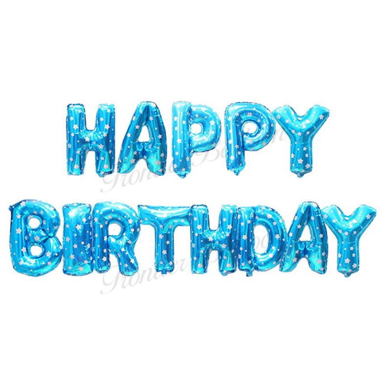 お誕生日アルミバルーン ガーランド 文字 誕生日 お祝い 風船 飾り付け