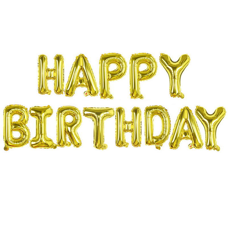 お誕生日アルミバルーン ガーランド 文字 誕生日 お祝い 風船 飾り付け