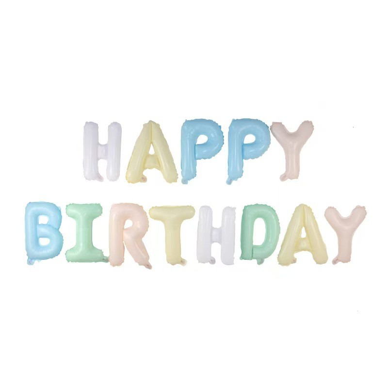 お誕生日アルミバルーン ガーランド 文字 誕生日 お祝い 風船 飾り付け
