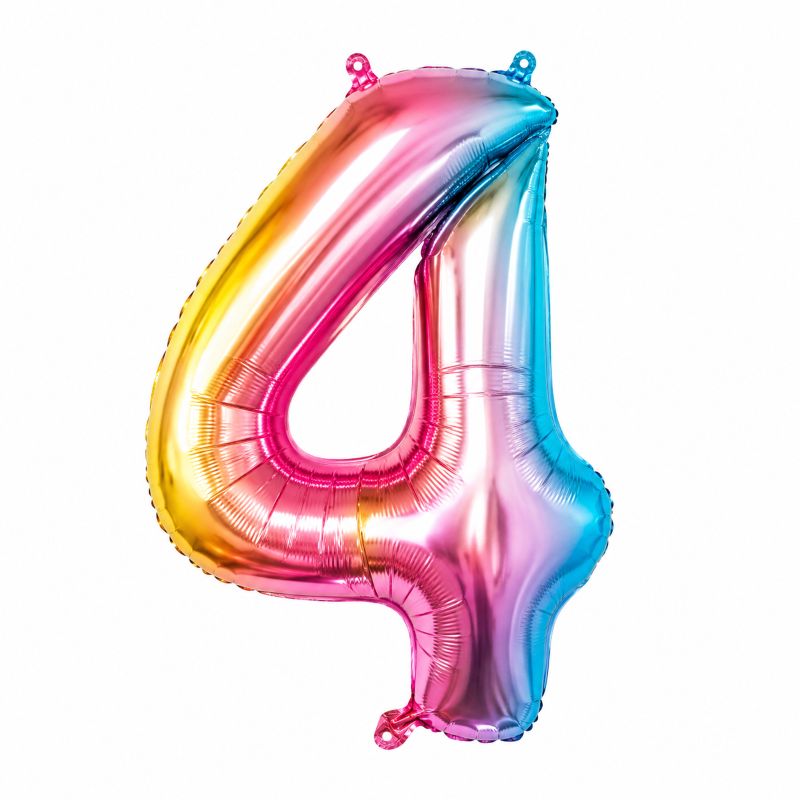数字 バルーン 特大 誕生日 カラフル グラデーション ナンバーバルーン