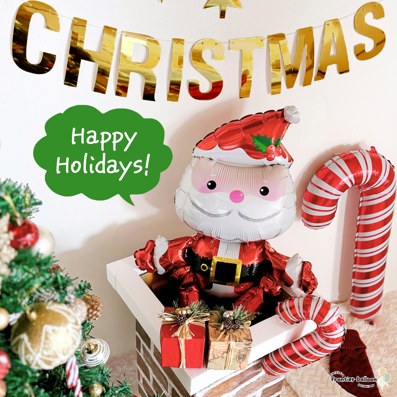 クリスマス 飾り付け 風船 フォトブース バルーン サンタ キャンディ