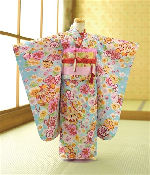七五三　５歳〜小さめ７歳さん向き　アンティークお着物セット　大寸　作り帯コーデ m753-5205-1620978.jpg