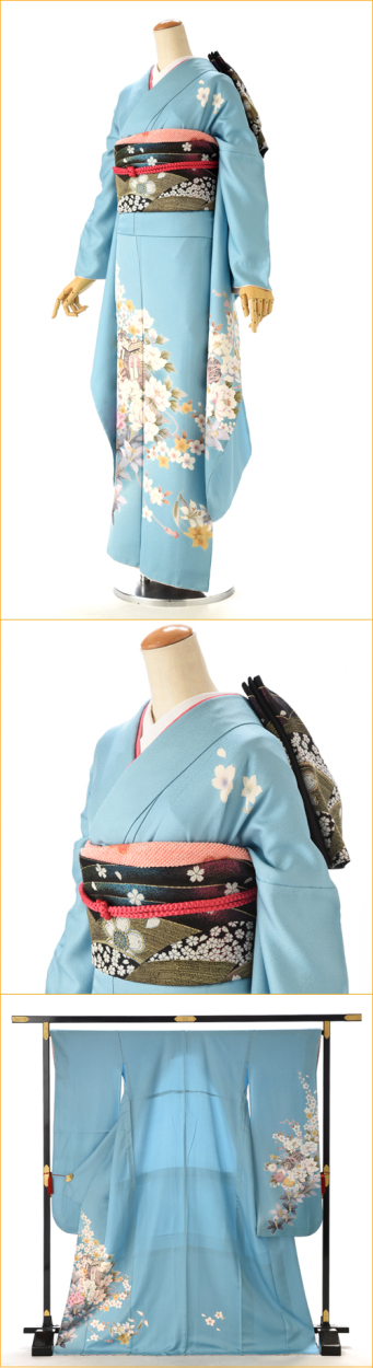 夏用単衣振袖 夏 振袖 レンタル 身長160cm〜175cm位 着物