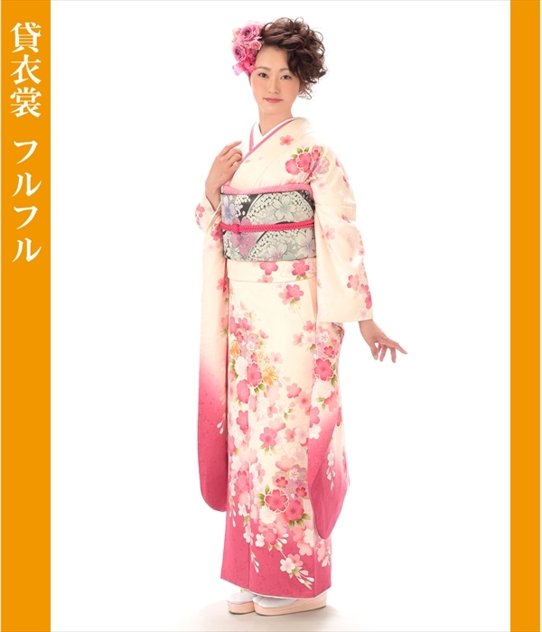 夏用単衣振袖 夏 振袖 レンタル 着物レンタル 身長 157cm〜171cm位