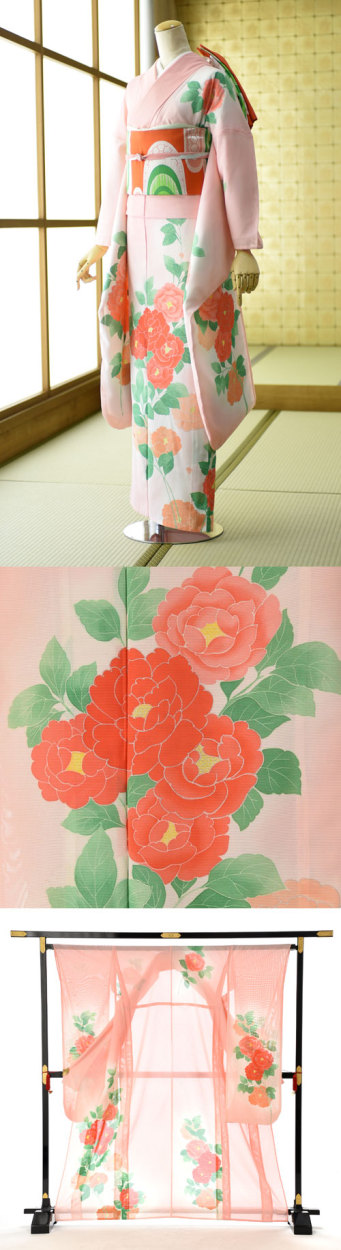 絽 振袖 夏用 レンタル 夏 結婚式 成人式 食事会 結納 イベント ろ 夏