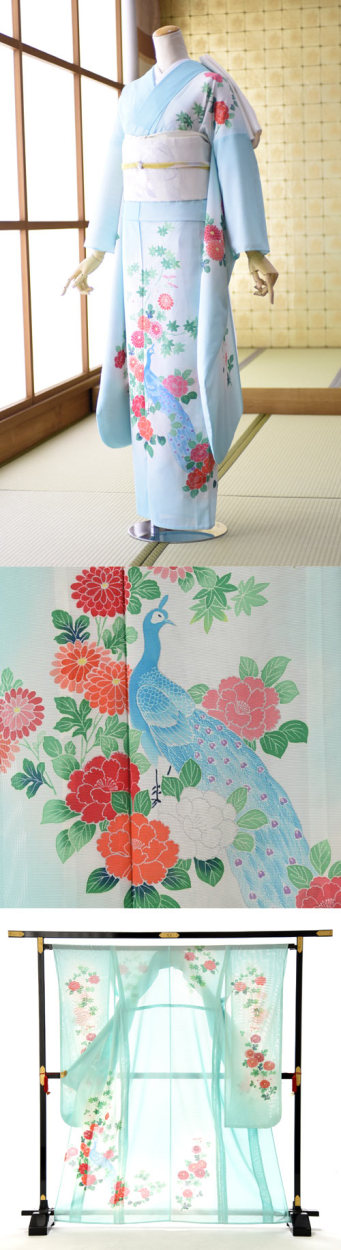 絽 振袖 夏用 レンタル 夏 結婚式 成人式 食事会 結納 イベント ろ 夏