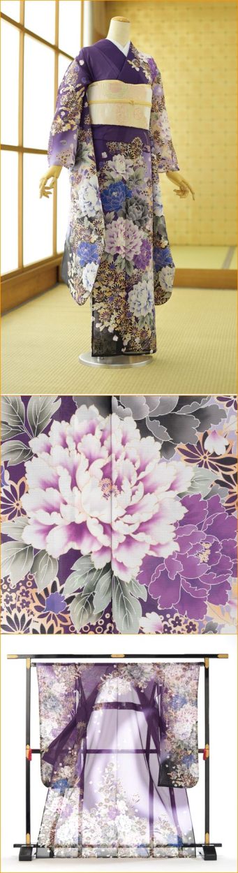 夏用 絽 振袖レンタル 身長 157cm〜172cm位 夏 結婚式 成人式 イベント