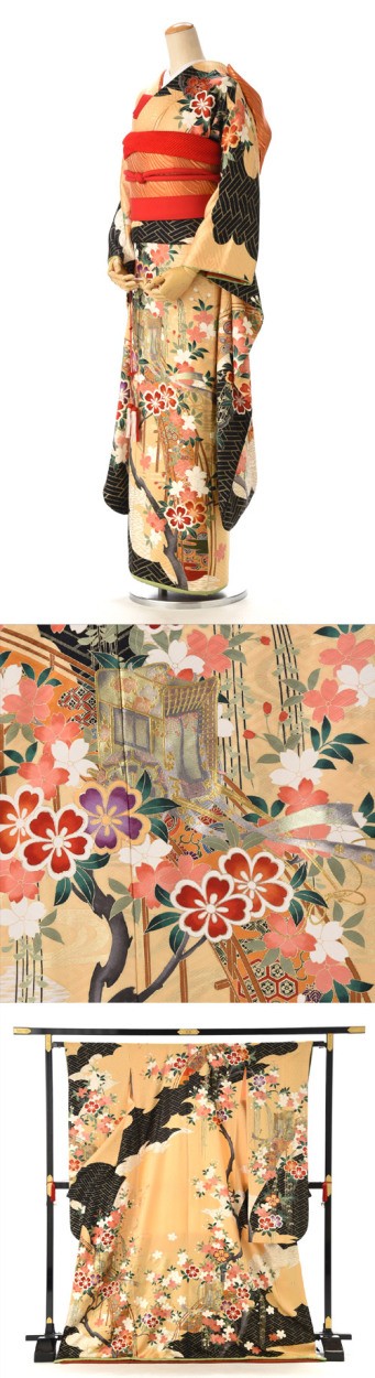 花嫁 引き振袖と両面丸帯2点と小物5点セットを2点