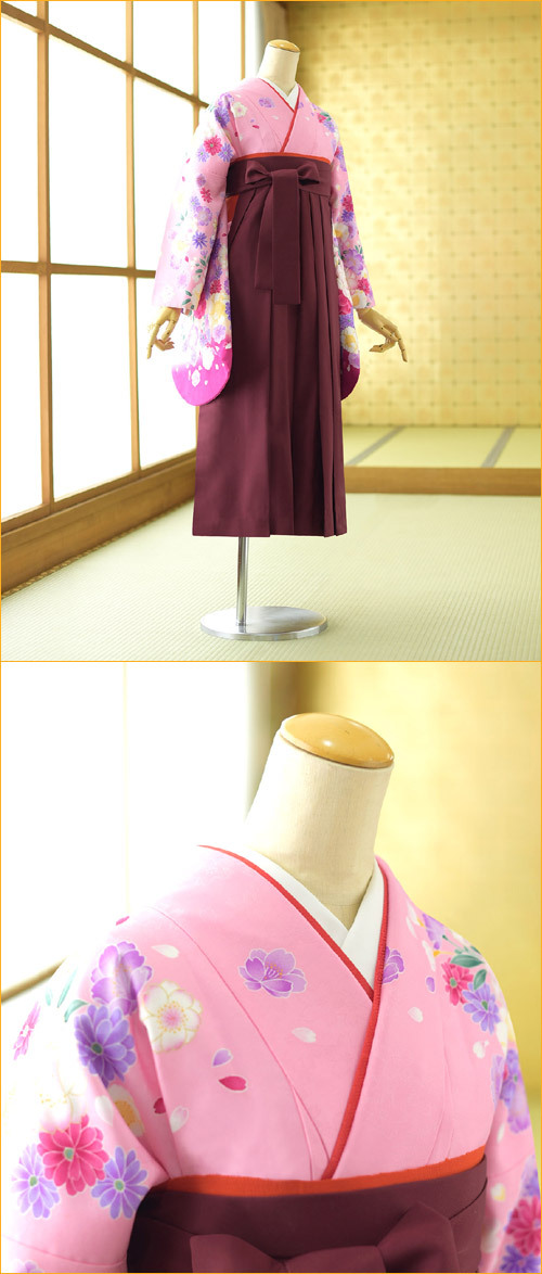 小学生 女の子 袴レンタル 小学校 卒業式 身長 149cm〜155cm 着物