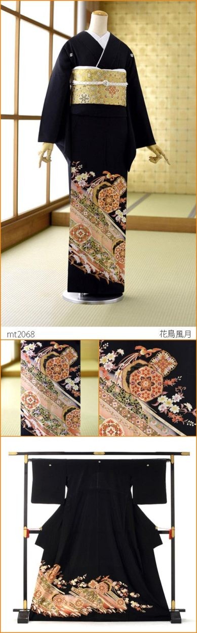 黒留袖風 黒留袖一式レンタル 風神雷神 | 黒留袖レンタル | やまと
