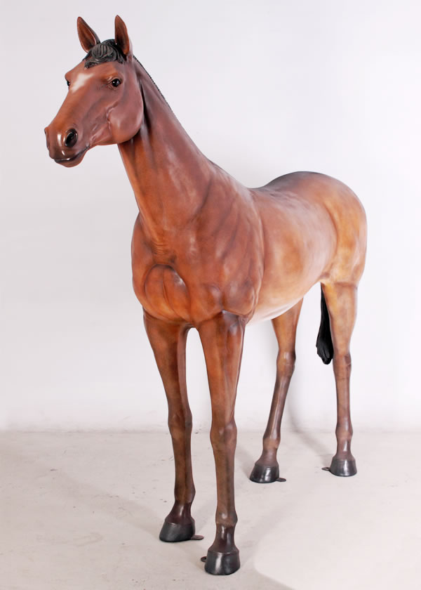 置物 馬の頭部・台付き 馬馬の頭部・台付き
