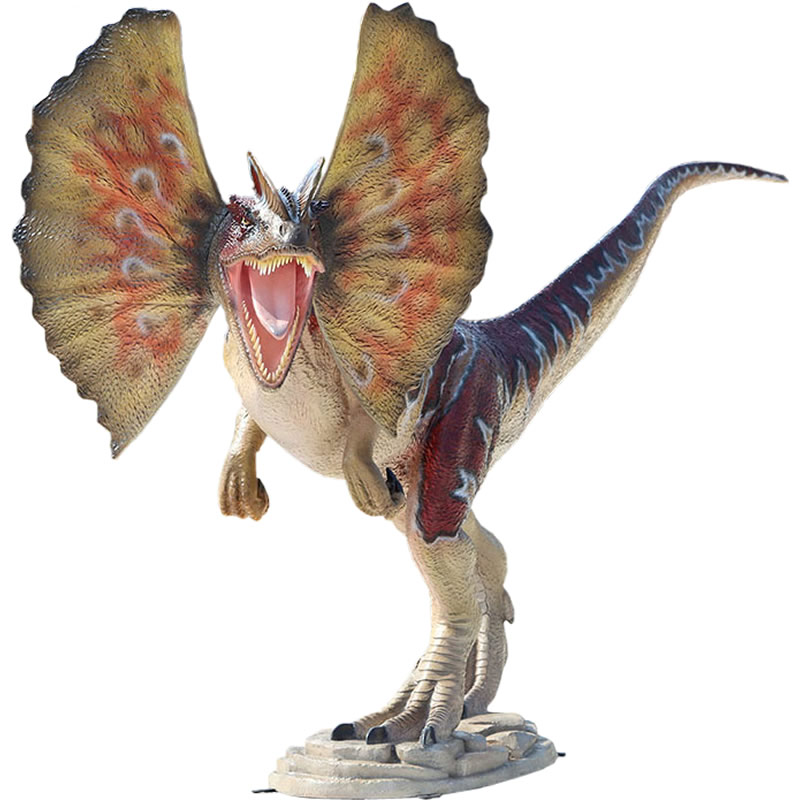 ディロフォサウルス FRP恐竜オブジェ : 日本最大級のFRP造形物オブジェ