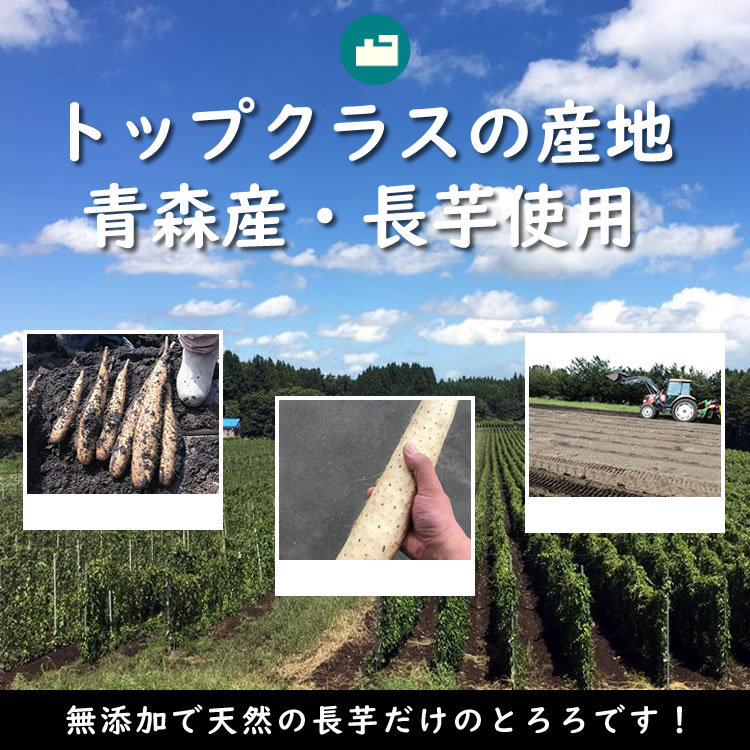 日本トップクラスの　青森県産 長芋。無添加で急速冷凍した新鮮なとろろです。 