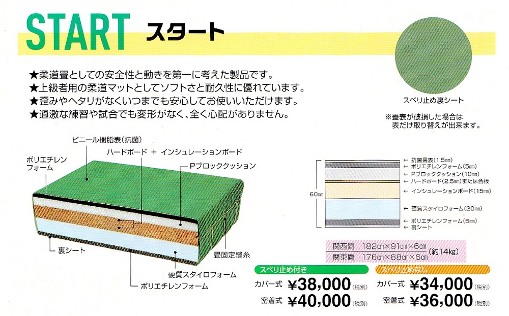 一畳から発送】軽量化学柔道畳≪安全性重視≫「スタート」 : ooutistart : SportsShopファーストステーション - 通販 -  Yahoo!ショッピング