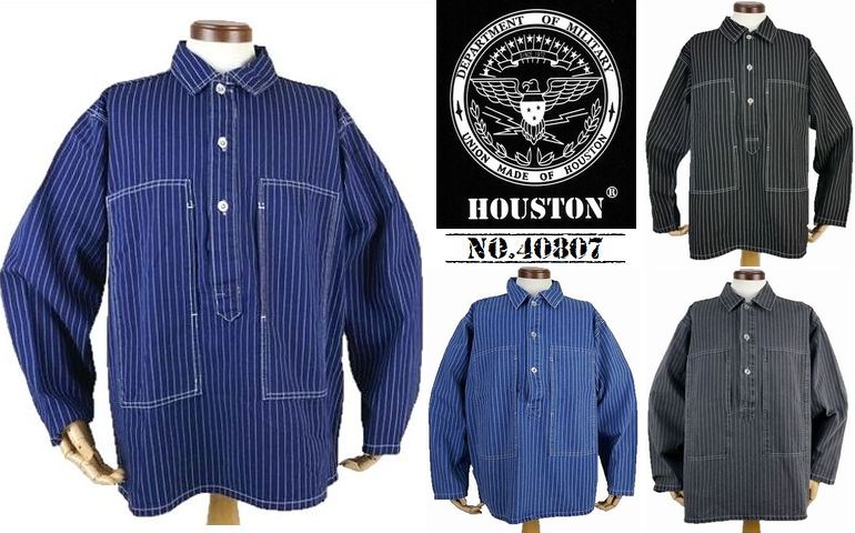 ヒューストン ウォバッシュストライプシャツ プルオーバー 美品 濃紺【XXL】 楽天市場】HOUSTON（ヒューストン） ウォバッシュ プルオーバー