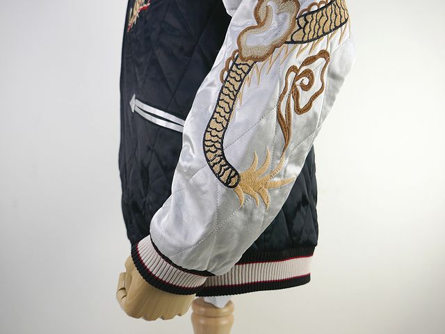 送料無料 20%OFF HOUSTON ヒューストン レーヨン スカジャン SOUVENIR JACKET「DRAGON」51215 メール便不可｜fsyamaichi｜05