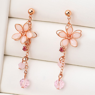 ピアス レディース アレルギー対応 揺れる 桜の花 14Kメッキ ワイヤ