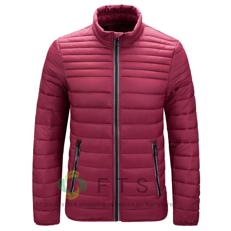 中綿ジャケット キルティングコート メンズ スタンドカラー 軽量 暖かい 撥水加工 中綿入り 防寒 秋冬 シンプル コート、アウター 