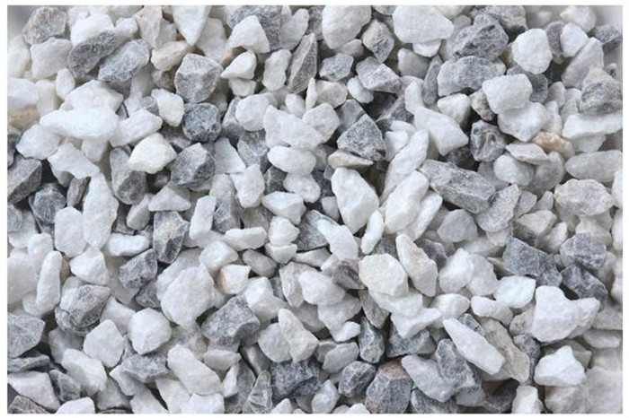 NXstyle 庭園敷砂利 プレシャスグラベル グレー＆ホワイト 約100kg PG-G10 ライトグレー系とホワイト系をブレンドした落ち着いた雰囲気のモノトーンミックス シックな印象がコンクリート床やコンクリートブロックともマッチします