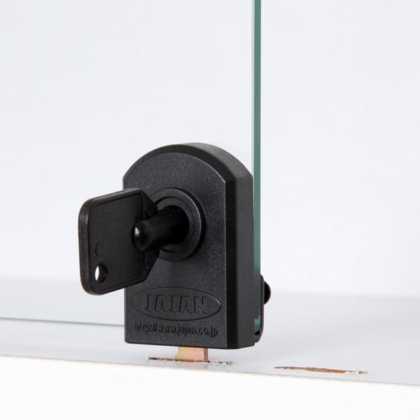 コレクションラックワイド ハイタイプ 奥行29cm本体 CR-T8329　W・ホワイト 家具 ロック付で 大切なコレクションの破損 落下を防ぎます コレクションを大切に保管する事ができ より一層 引き立つよう設計されています 7cm 上下2ヶ所