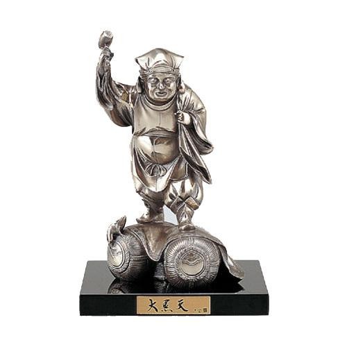 最安値❕ 高岡銅器　白銅製置物　高村光雲原型　塗板付　大黒天 20-08 【DGJ1069267321】(38424円)