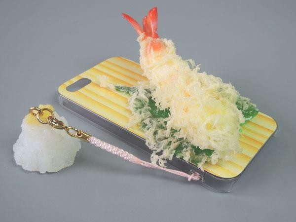 日本職人が作る 食品サンプルiPhone5ケース 天ぷら えび ストラップ付き IP-217 看板作成、店舗装飾