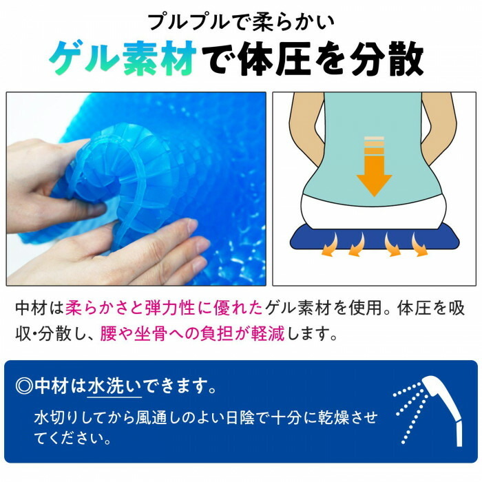 プルプルで柔らかいゲル素材が體圧を吸収?分散