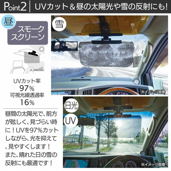 昼夜対応車用サンバイザー : シャイニングストア - 通販 - Yahoo