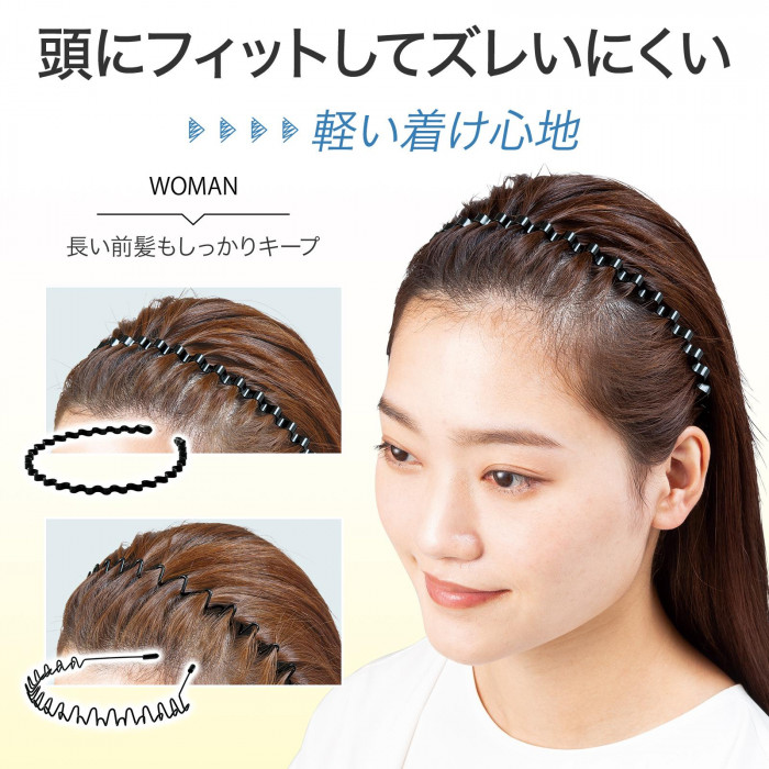 頭にフィットしてズレにくく、軽い着け心地