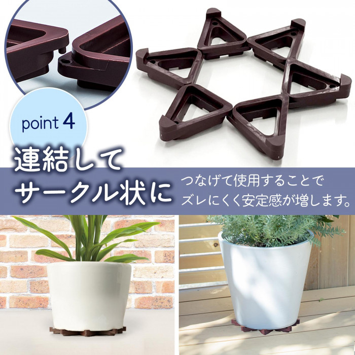 サークル状に連結するとズレにくく安定感が増す。