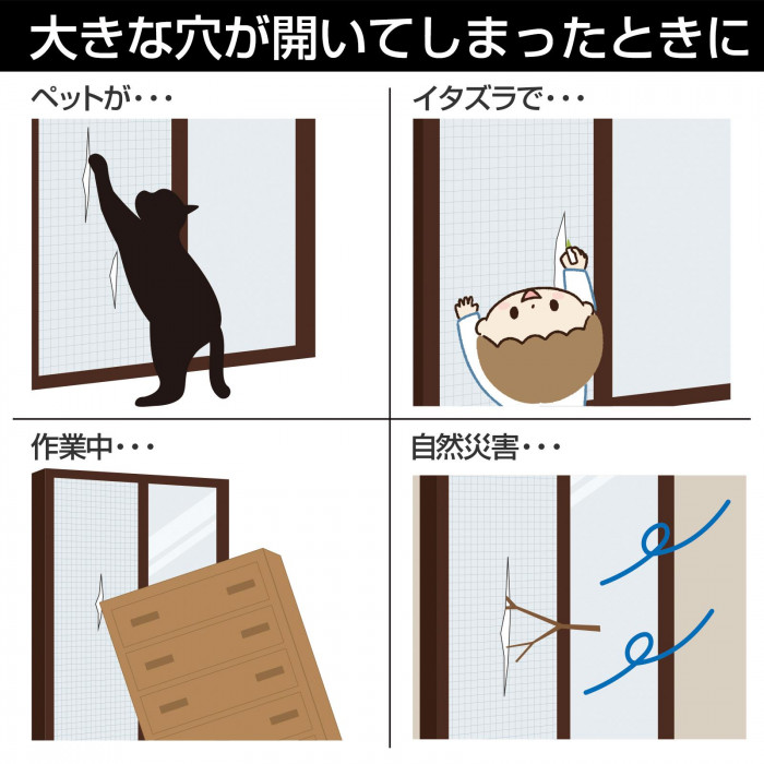 大きな穴　開いた　ペット　イタズラ　作業中　自然災害