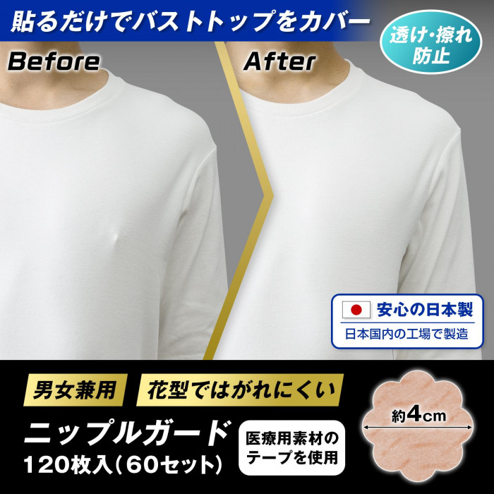 貼るだけでバストトップをカバー。