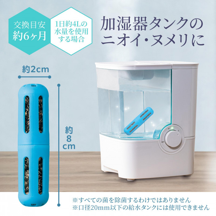 交換目安約6ヶ月(一日約4Lの水量を使用した場合)。