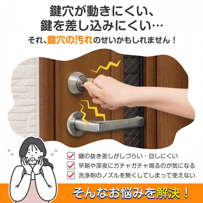 動きにくい、差し込みにくい鍵穴に