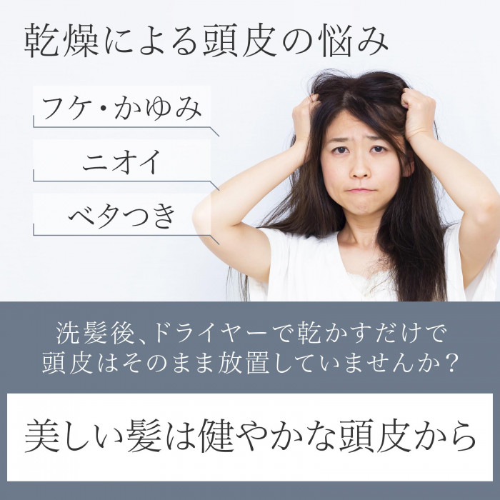 乾燥による頭皮の悩み　フケ・かゆみ/ニオイ/ベタつき