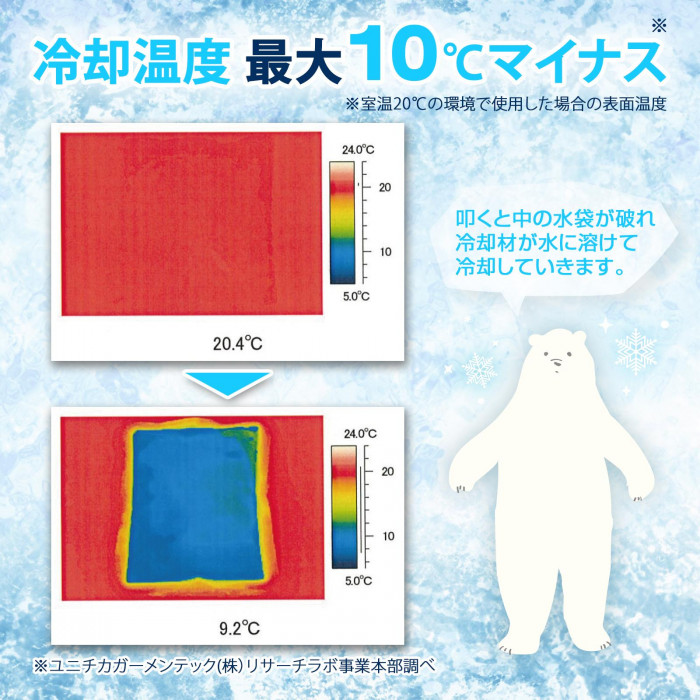 冷却温度最大10度マイナス