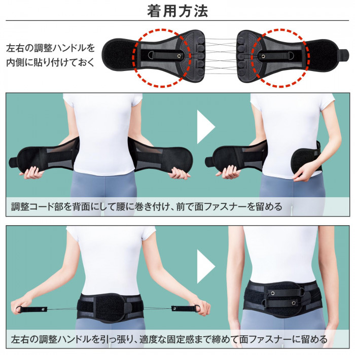 ピーンと腰ベルト 小 コルセット サポーター 矯正 メッシュ ムレにくい