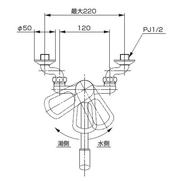 三栄水栓 SANEI キッチン用(壁付) シングル混合栓 K1700ED-4UR-13 4973987610318 :ab1016855:実芳ギフト  坪井店 - 通販 - Yahoo!ショッピング