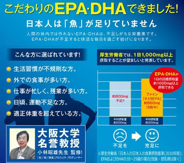 ファイン オメガEPA DHA (640mg×150粒) 約25日分 機能性表示食品 ※軽減
