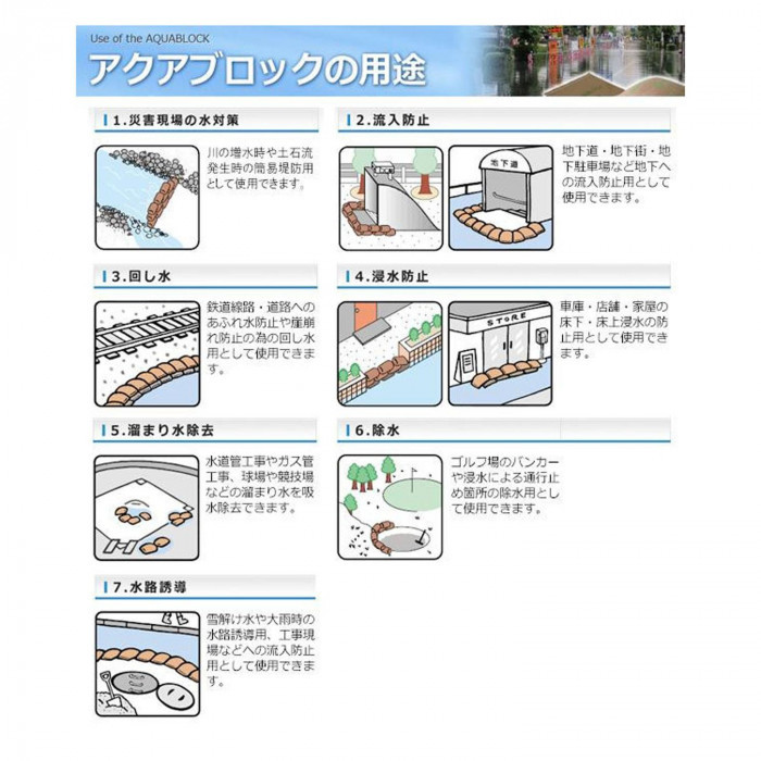 日水化学工業 防災用品 吸水性土のう 「アクアブロック」 NDシリーズ