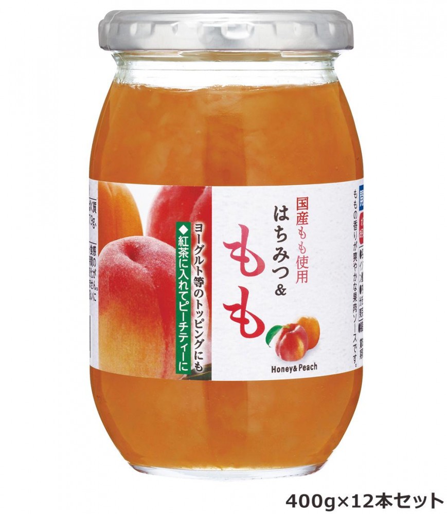 加藤美蜂園本舗 国産もも使用 はちみつ＆もも 400g 12本セット 1125144-01.jpg