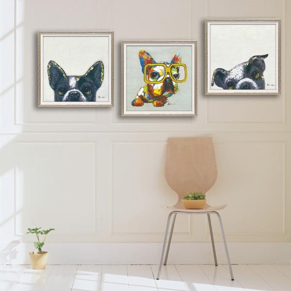 アートフレーム 額縁 壁掛け アニマル 犬 カラフル インテリア