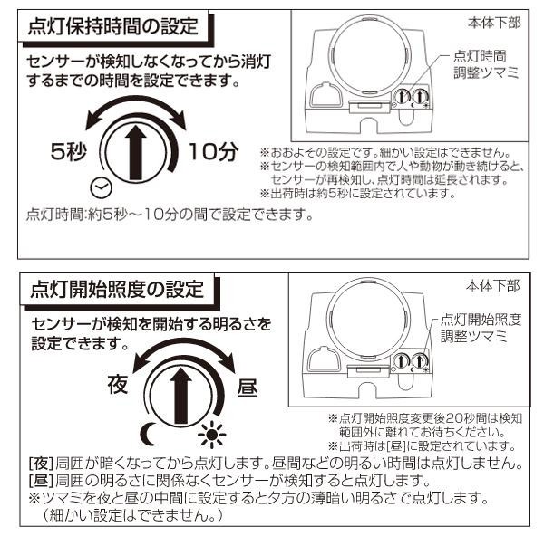 ELPA(エルパ) 屋外用LEDセンサーライト AC100V電源(コンセント式) ESL