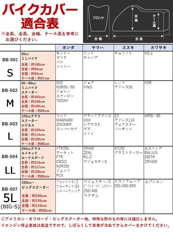 市場 ユニカー工業 バイクカバーLT