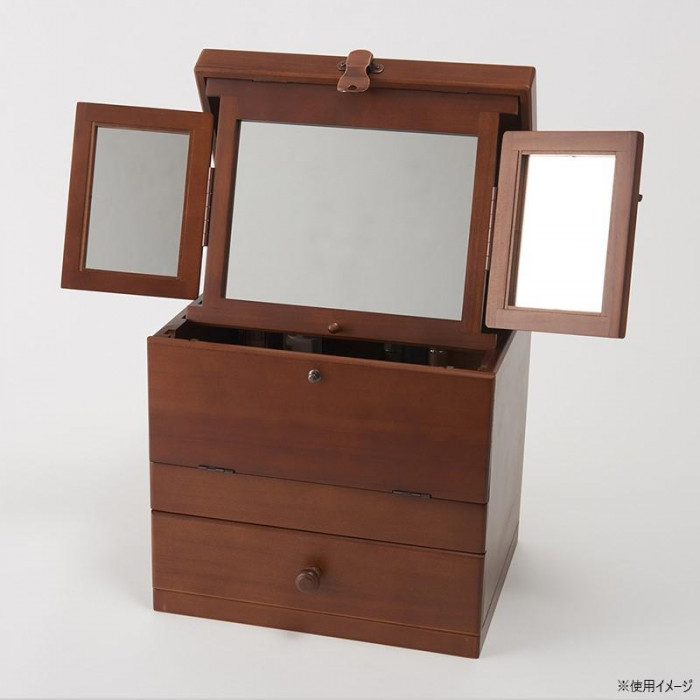 一部予約一部予約茶谷産業 Made In Japan 日本製 コスメティックボックス 三面鏡 020-108 メイクボックス