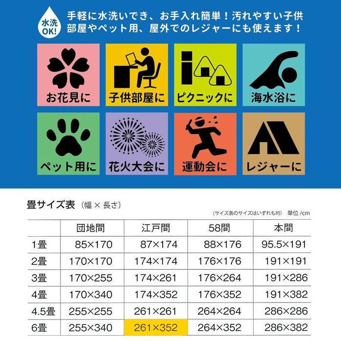 PP柄上敷 涼風(りょうふう) 江戸間6帖 12201260 送料無料 : 1353833