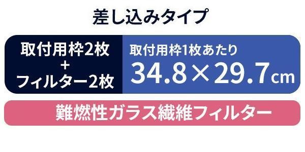 コスモフィルター レンジフードフィルター 差し込みタイプ 34.8×29.7